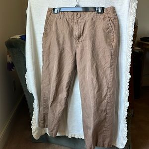 Tan chino capri pants